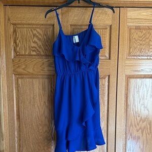 Japna Cobalt Blue Ruffle Dress